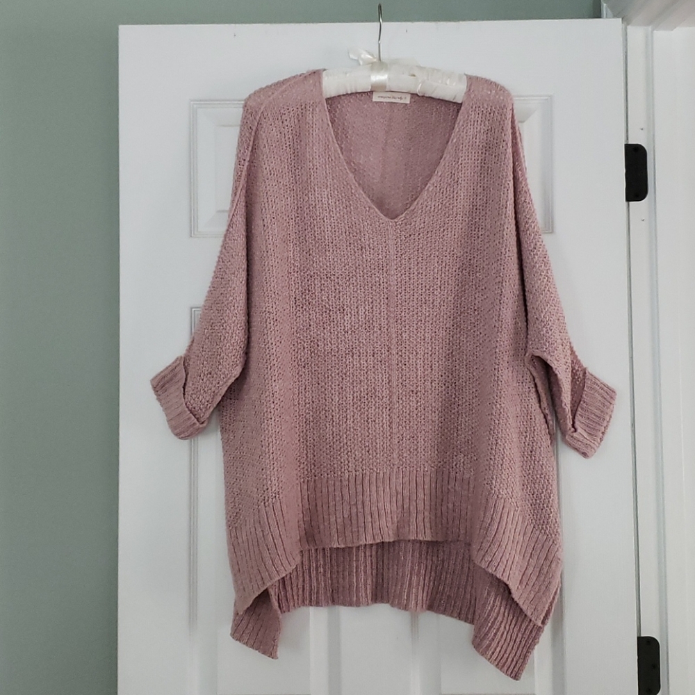 Light Pink almost Mauve color Top, One Size